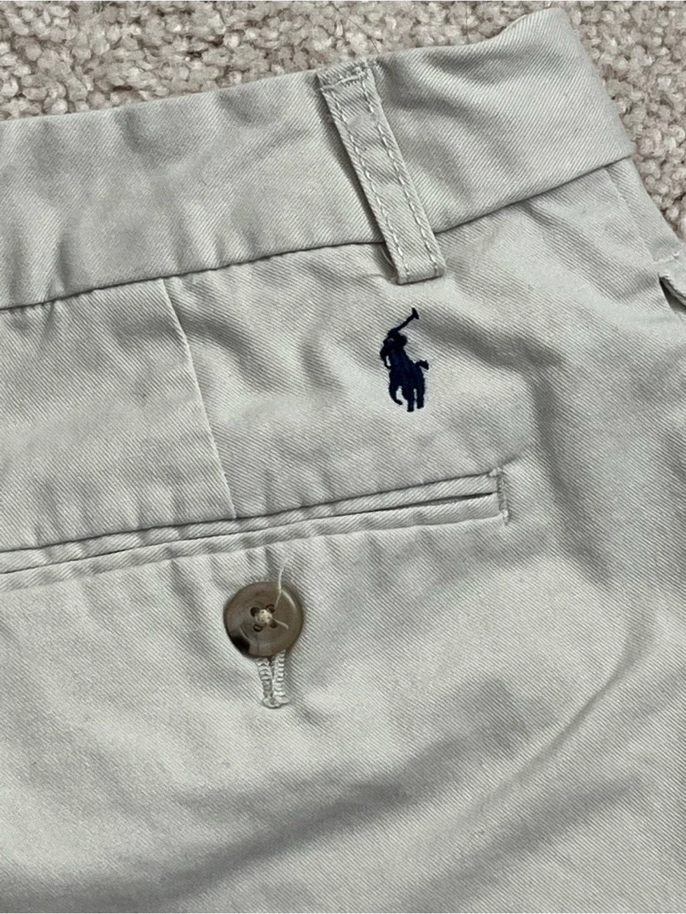 Ralph Lauren Boys Preppy Flat Front Khaki Chino Shorts